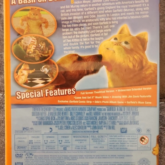 DVD Kids and Family movie. Garfield a tail of two kitties - Picture 3 of 3
